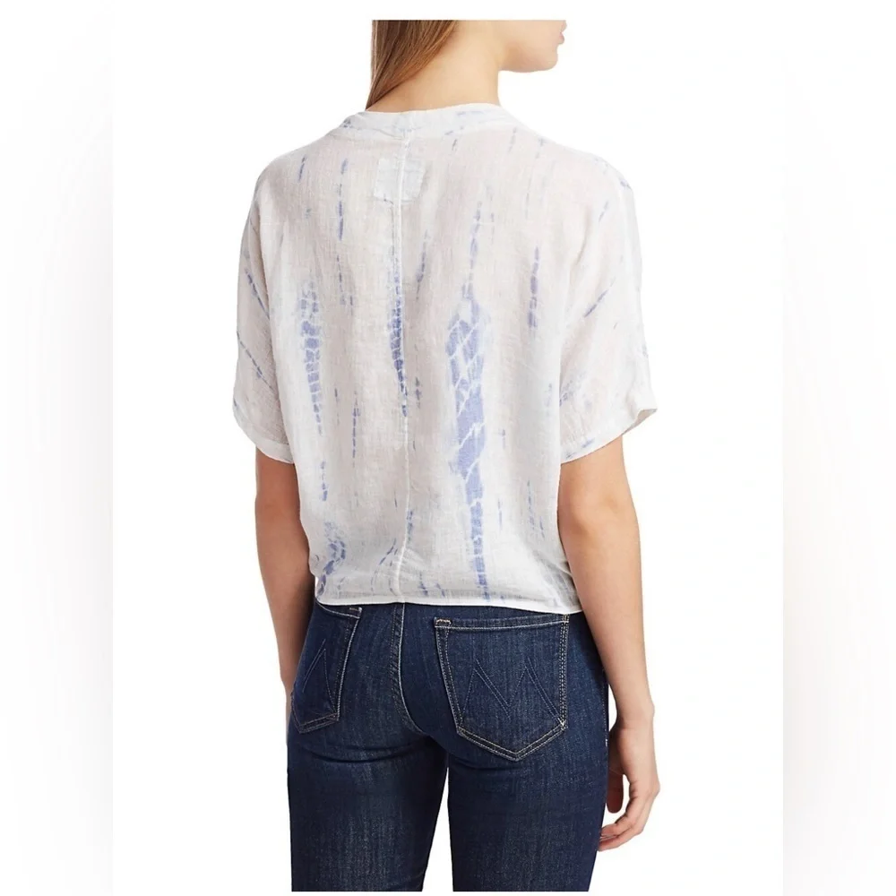 Rails Thea Tie-Hem Linen Blouse Linen Blend Size Large - Picture 11 of 11